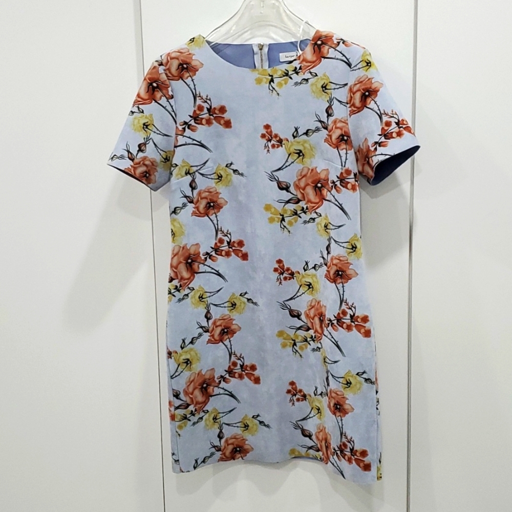 New fall dress .beige with floral design